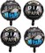 10Pcs Father's Day Balloons Father's Day Party Decorations Spanish Feliz Dia PaPa Foil Balloons for Happy Fathers Day Dad Birthday Party Decorations Supplies, Black, Medium